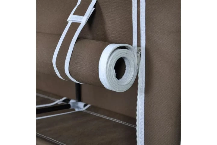 Skoförvaring Med överdrag Grå 115x28x110 Cm Tyg 5 Skoförvaring Med överdrag Grå 115x28x110 Cm Tyg - Bild 5