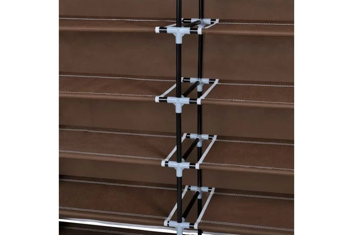 Skoförvaring Med överdrag Grå 115x28x110 Cm Tyg 6 Skoförvaring Med överdrag Grå 115x28x110 Cm Tyg - Bild 6