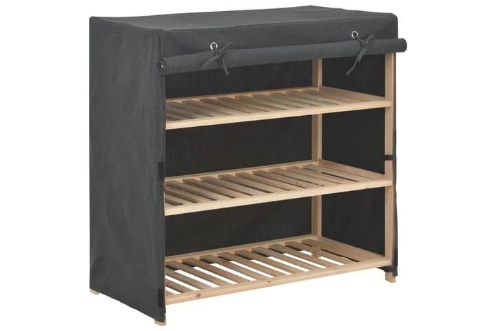 Skoförvaring Med överdrag Grå 79x40x80 Cm Tyg 2 Skoförvaring Med överdrag Grå 79x40x80 Cm Tyg - Bild 2