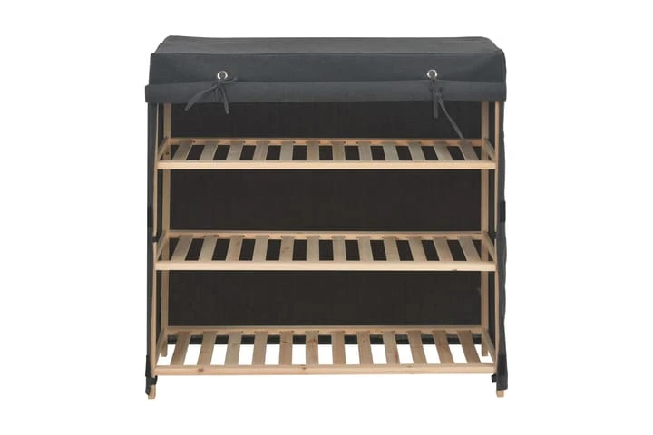 Skoförvaring Med överdrag Grå 79x40x80 Cm Tyg 3 Skoförvaring Med överdrag Grå 79x40x80 Cm Tyg - Bild 3