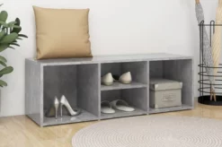 Framsida -SONGMICS Försäljning skoforvaringsbank betonggra 105x35x35 cm spanskiva betonggra 3034105