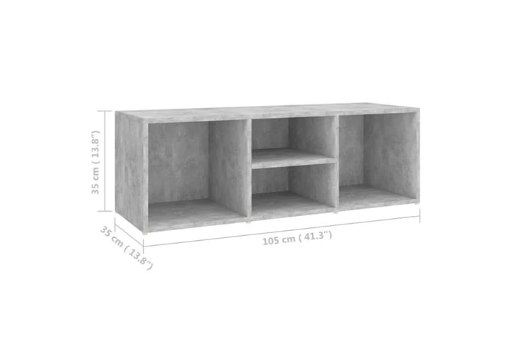 Skoförvaringsbänk Betonggrå 105x35x35 Cm Spånskiva 6 Skoförvaringsbänk Betonggrå 105x35x35 Cm Spånskiva - Bild 6
