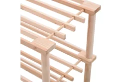 Skohylla 3 Hyllplan Massivt Granträ -SONGMICS Försäljning skohylla 3 hyllplan massivt grantra beige 1531150