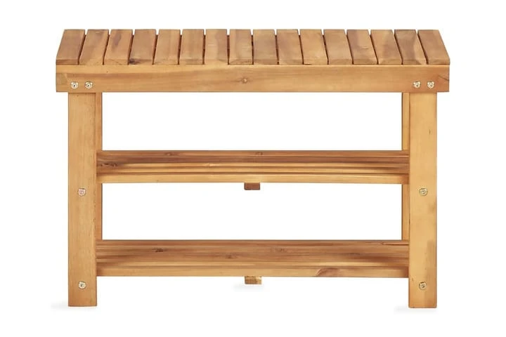 Skohylla 70x32x46 Cm Massivt Akaciaträ 2 Skohylla 70x32x46 Cm Massivt Akaciaträ - Bild 2