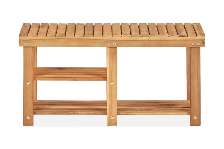 Skohylla 90x32x46 Cm Massivt Akaciaträ 2 Skohylla 90x32x46 Cm Massivt Akaciaträ - Bild 2