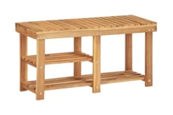 Skohylla 90x32x46 Cm Massivt Akaciaträ