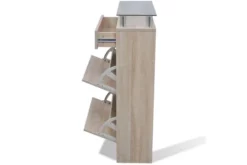 Skohylla I Trä Med Låda Och Glashylla Ekimitation -SONGMICS Försäljning skohylla i tra med lada och glashylla ekimitation brun 3504230