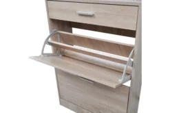 Skohylla I Trä Med Låda Och Glashylla Ekimitation -SONGMICS Försäljning skohylla i tra med lada och glashylla ekimitation brun 3504231