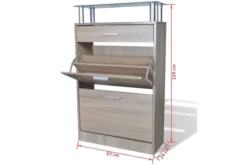 Skohylla I Trä Med Låda Och Glashylla Ekimitation -SONGMICS Försäljning skohylla i tra med lada och glashylla ekimitation brun 3504232