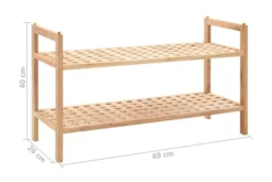 Skohylla Massivt Valnötsträ 69x26x40 Cm -SONGMICS Försäljning skohylla massivt valnotstra 69x26x40 cm beige 2781764