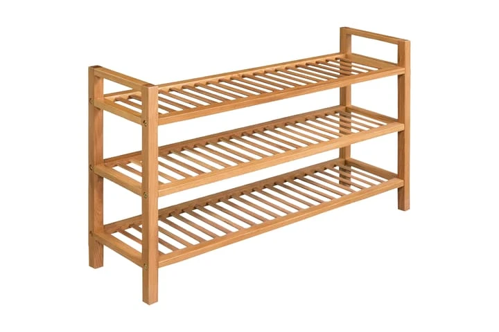 Skohylla Med 3 Hyllor 100x27x60 Cm Massiv Ek 1 Skohylla Med 3 Hyllor 100x27x60 Cm Massiv Ek