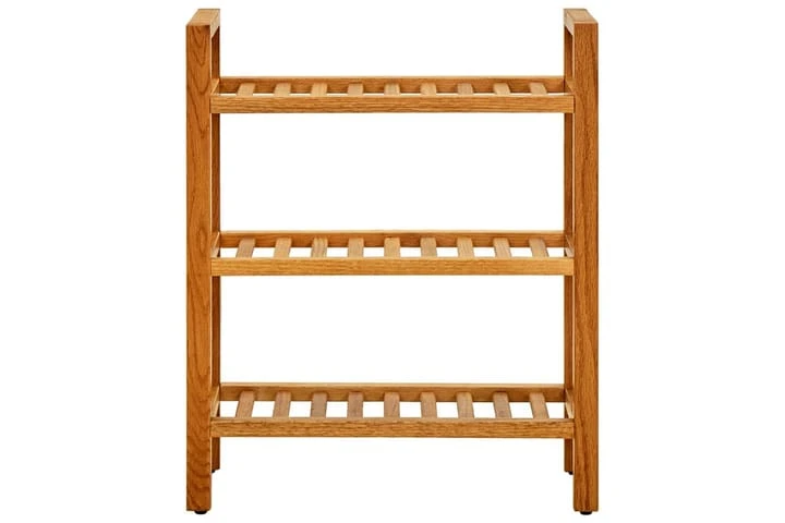 Skohylla Med 3 Hyllor 50x27x60 Cm Massiv Ek 2 Skohylla Med 3 Hyllor 50x27x60 Cm Massiv Ek - Bild 2