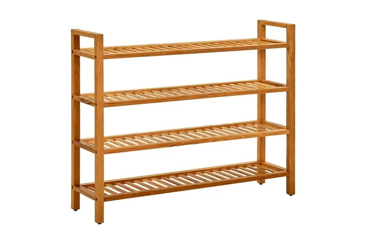 Skohylla Med 4 Hyllor 100x27x80 Cm Massiv Ek 1 Skohylla Med 4 Hyllor 100x27x80 Cm Massiv Ek