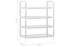 Skohylla Med 4 Hyllor Metall Och Non-woven Tyg Svart -SONGMICS Försäljning skohylla med 4 hyllor metall och non woven tyg silver silver 3607144
