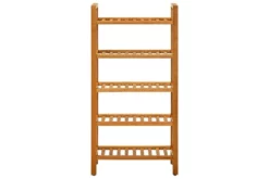 Framsida -SONGMICS Försäljning skohylla med 5 hyllor 50x27x100 cm massiv ek brun 4112358