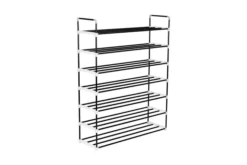 Skohylla Med 7 Hyllor Metall Och Plast Svart