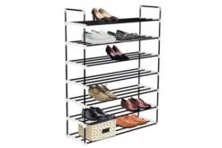 Skohylla Med 7 Hyllor Metall Och Plast Svart -SONGMICS Försäljning skohylla med 7 hyllor metall och plast svart svart 3059468