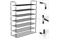 Skohylla Med 7 Hyllor Metall Och Plast Svart -SONGMICS Försäljning skohylla med 7 hyllor metall och plast svart svart 3059469