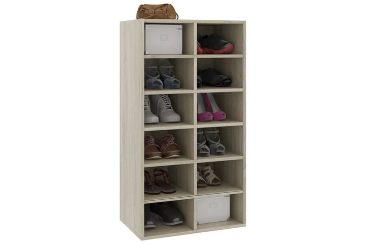 Skohylla Vit Högglans 54x34x100 Cm Spånskiva 4 Skohylla Vit Högglans 54x34x100 Cm Spånskiva - Bild 4