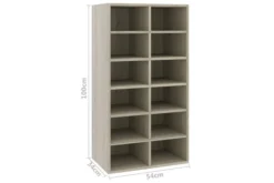 Skohylla Vit Högglans 54x34x100 Cm Spånskiva 11 Skohylla Vit Högglans 54x34x100 Cm Spånskiva -SONGMICS Försäljning skohylla sonoma ek 54x34x100 cm spanskiva brun 3493184