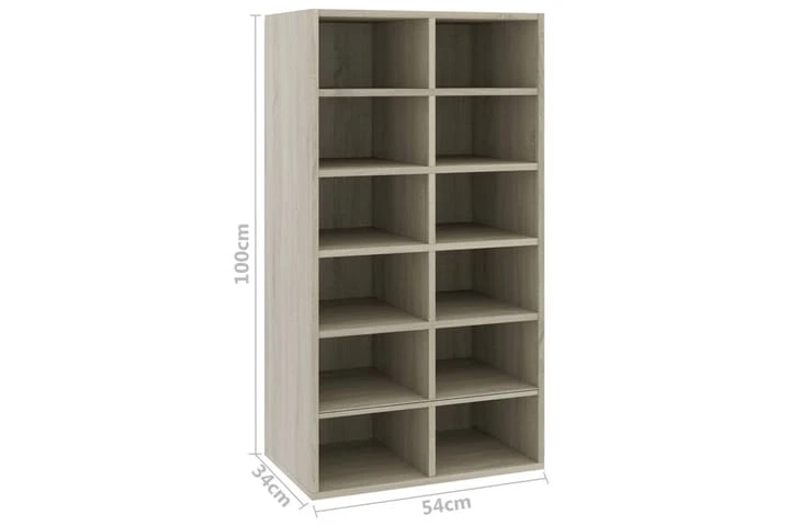 Skohylla Vit Högglans 54x34x100 Cm Spånskiva 6 Skohylla Vit Högglans 54x34x100 Cm Spånskiva - Bild 6