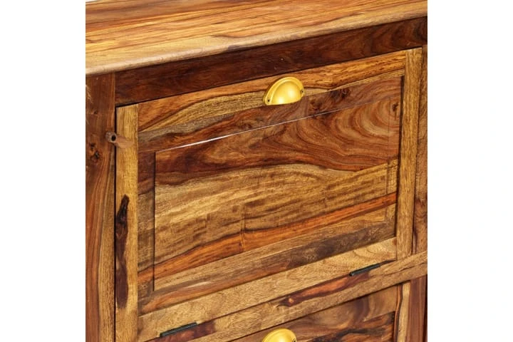 Skoskåp 140x35x90 Cm Massivt Sheshamträ 9 Skoskåp 140x35x90 Cm Massivt Sheshamträ - Bild 9