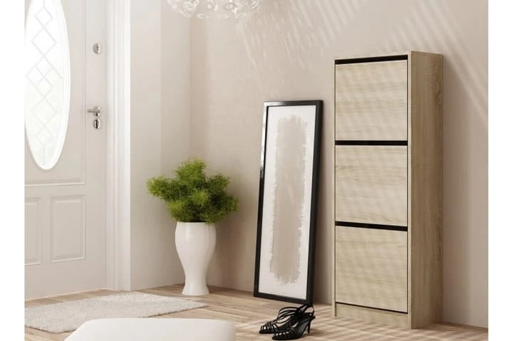 Skoskåp Betaille 49x28x136 Cm Med 3 Hyllor 2 Skoskåp Betaille 49x28x136 Cm Med 3 Hyllor - Bild 2