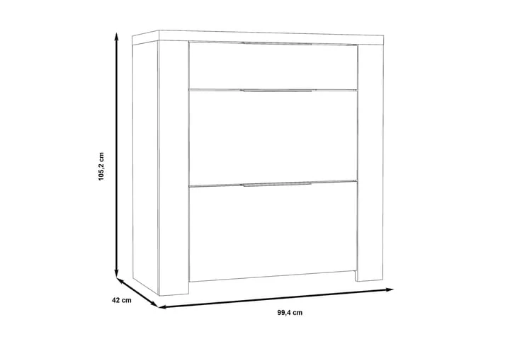 Skoskåp Dabo 42x99 Cm 4 Skoskåp Dabo 42x99 Cm - Bild 4