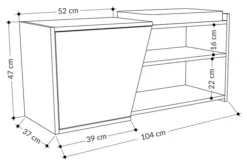 Skoskåp Finones 104x37 Cm -SONGMICS Försäljning skoskap finones 104x37 cm antracitvit 3497077