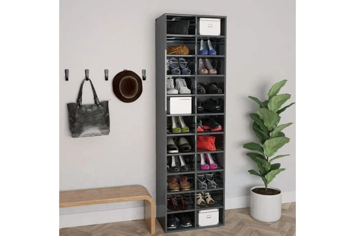 Skoskåp Vit 54x34x183 Cm Spånskiva 2 Skoskåp Vit 54x34x183 Cm Spånskiva - Bild 2