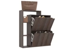 Skoskåp Grå Sonoma-ek 79,5x24x90,5 Cm Spånskiva -SONGMICS Försäljning skoskap gra sonoma ek 795x24x905 cm spanskiva gra ek 4112567