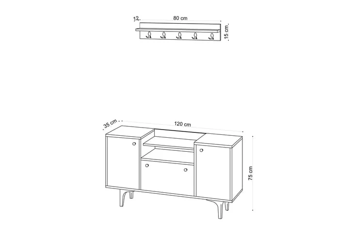 Skoskåp Gradyan 120x35 Cm 5 Skoskåp Gradyan 120x35 Cm - Bild 5