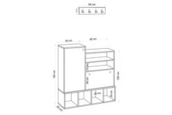 Skoskåp Hudale 35x100 Cm 8 Skoskåp Hudale 35x100 Cm -SONGMICS Försäljning skoskap hudale 35x100 cm naturvit 4027749