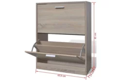 Skoskåp I Trä Med 2 Fack Eklook -SONGMICS Försäljning skoskap i tra med 2 fack eklook brun 3504204