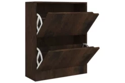 Skoskåp Med 2 Dörrar Grå Sonoma-ek 59x24x74 Cm Spånskiva -SONGMICS Försäljning skoskap med 2 dorrar rokfargad ek 59x24x74 cm spanskiva rokfargad ek 4111649