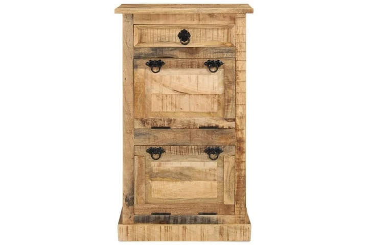 Skoskåp Med 4 Hyllor Och Låda Massivt Grovt Mangoträ 2 Skoskåp Med 4 Hyllor Och Låda Massivt Grovt Mangoträ - Bild 2