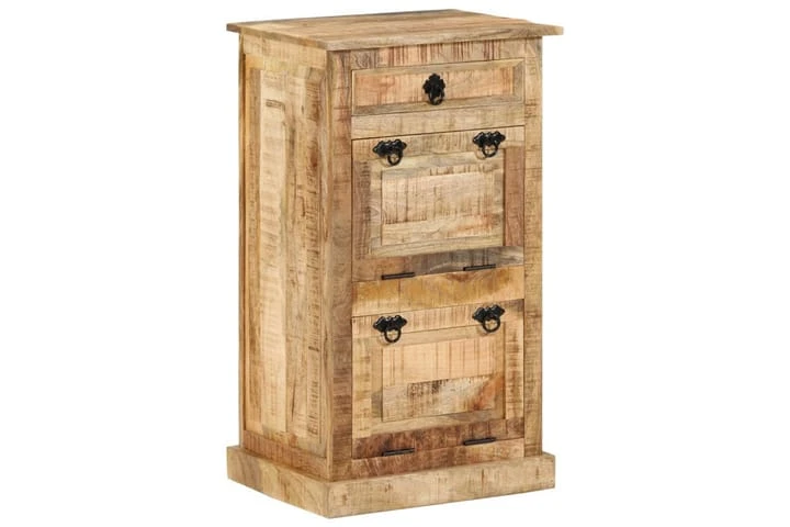 Skoskåp Med 4 Hyllor Och Låda Massivt Grovt Mangoträ 5 Skoskåp Med 4 Hyllor Och Låda Massivt Grovt Mangoträ - Bild 5