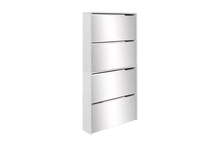 Skoskåp Med 4 Lådor Och Spegel Ek 63x17x134 Cm 1 Skoskåp Med 4 Lådor Och Spegel Ek 63x17x134 Cm