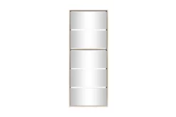 Skoskåp Med 5 Lådor Och Spegel Ek 63x17x169,5 Cm