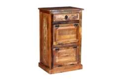 Skoskåp Med Låda Och 4 Nivåer Massivt återvunnet Trä