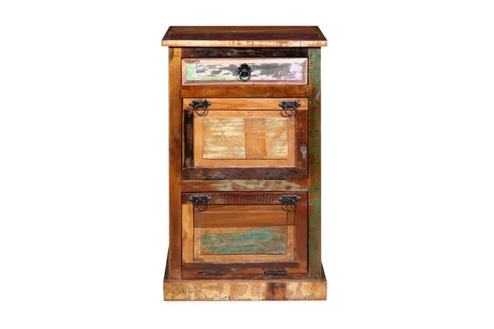 Skoskåp Med Låda Och 4 Nivåer Massivt återvunnet Trä 2 Skoskåp Med Låda Och 4 Nivåer Massivt återvunnet Trä - Bild 2