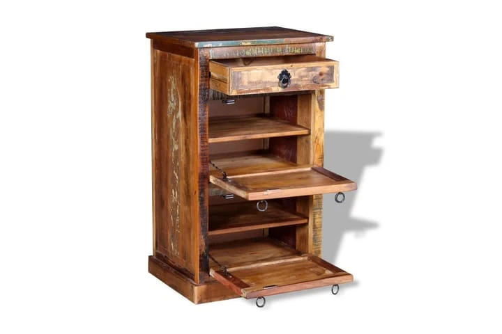 Skoskåp Med Låda Och 4 Nivåer Massivt återvunnet Trä 3 Skoskåp Med Låda Och 4 Nivåer Massivt återvunnet Trä - Bild 3