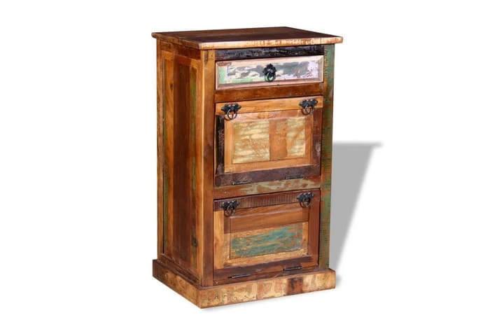 Skoskåp Med Låda Och 4 Nivåer Massivt återvunnet Trä 5 Skoskåp Med Låda Och 4 Nivåer Massivt återvunnet Trä - Bild 5