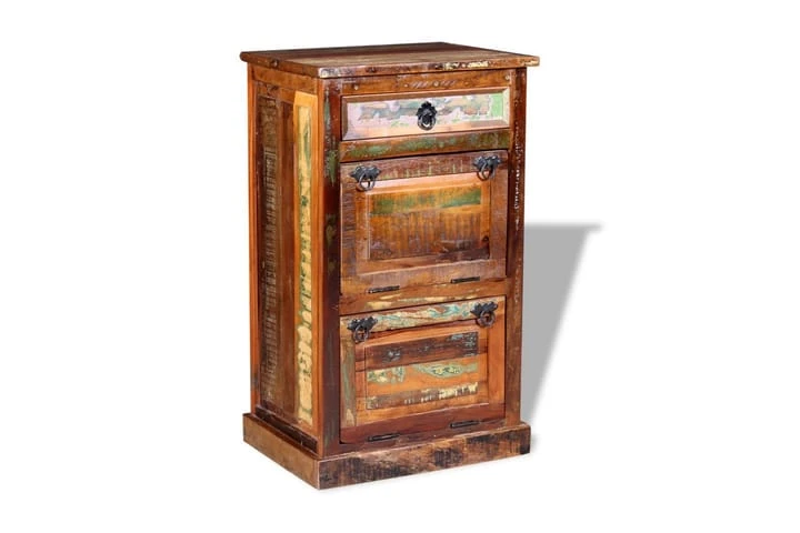 Skoskåp Med Låda Och 4 Nivåer Massivt återvunnet Trä 6 Skoskåp Med Låda Och 4 Nivåer Massivt återvunnet Trä - Bild 6