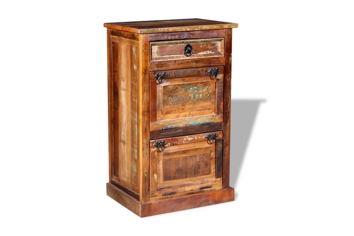 Skoskåp Med Låda Och 4 Nivåer Massivt återvunnet Trä 7 Skoskåp Med Låda Och 4 Nivåer Massivt återvunnet Trä - Bild 7