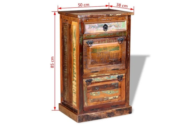 Skoskåp Med Låda Och 4 Nivåer Massivt återvunnet Trä 9 Skoskåp Med Låda Och 4 Nivåer Massivt återvunnet Trä - Bild 9