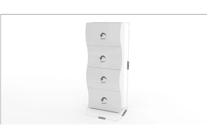 Skoskåp Ondres 71x27 Cm 4 Lådor 4 Skoskåp Ondres 71x27 Cm 4 Lådor - Bild 4