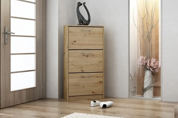 Skoskåp Palugo 60x28x116 Cm Med 3 Hyllor 2 Skoskåp Palugo 60x28x116 Cm Med 3 Hyllor - Bild 2