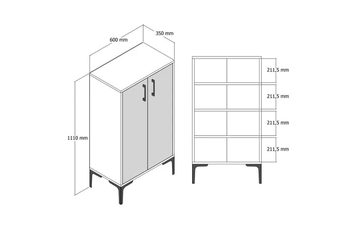 Skoskåp Praha 35x60 Cm 6 Skoskåp Praha 35x60 Cm - Bild 6