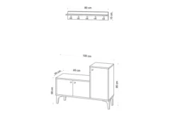 Skoskåp Simonara 100x35 Cm 7 Skoskåp Simonara 100x35 Cm -SONGMICS Försäljning skoskap simonara 100x35 cm natur 3211912